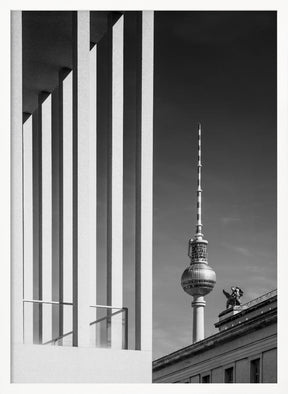 BERLIN MONOCHROME Television Tower &amp; Museum Island Poster