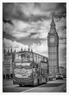 LONDON Houses of Parliament and traffic Poster