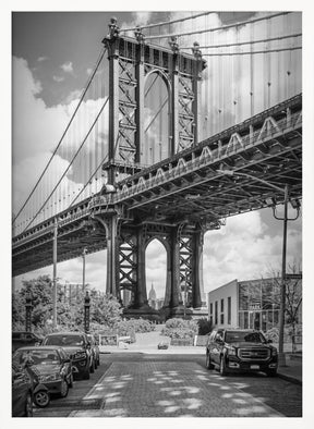 NEW YORK CITY Manhattan Bridge - upright slim panorama Poster