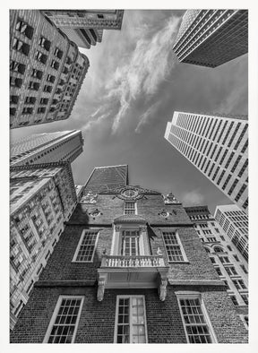 BOSTON Monochrome Old State House Poster