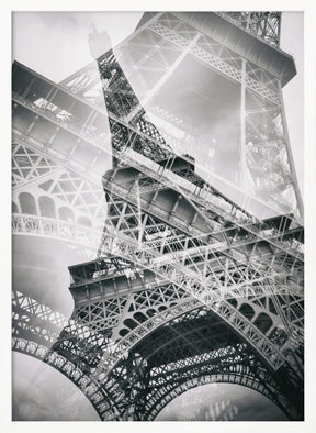 Eiffel Tower Double Exposure Poster