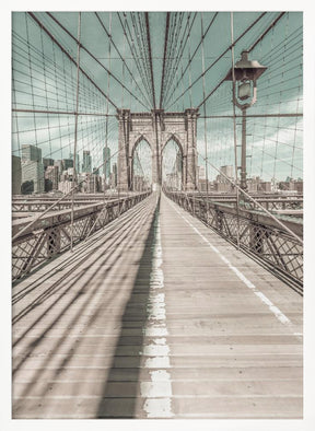 NEW YORK CITY Brooklyn Bridge | urban vintage style Poster