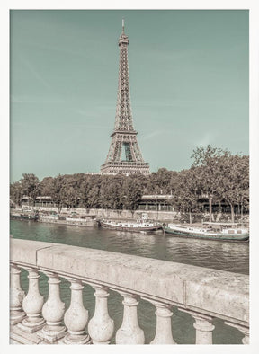 PARIS Eiffel Tower &amp; River Seine | urban vintage style Poster