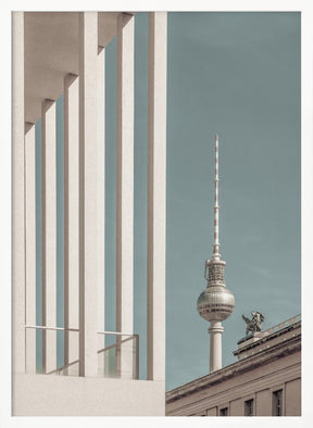 BERLIN Television Tower &amp; Museum Island | urban vintage style Poster