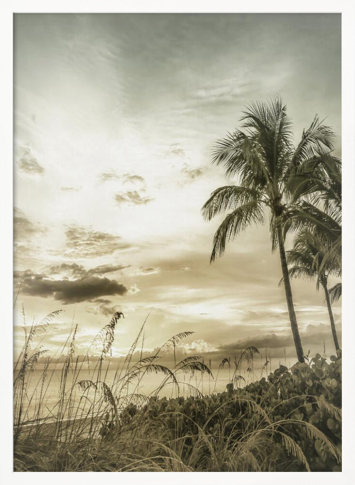 BONITA BEACH Vintage Sunset Poster