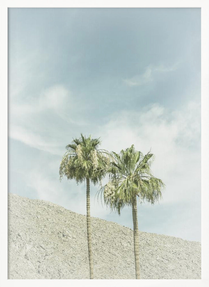 Vintage Palm Trees in the desert Poster