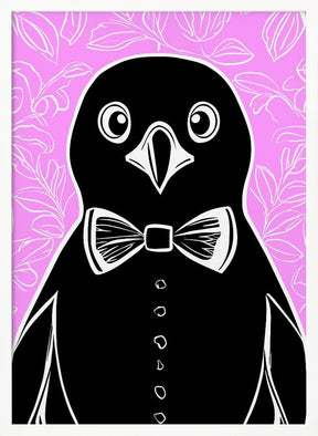 Penguin with bow tie Poster