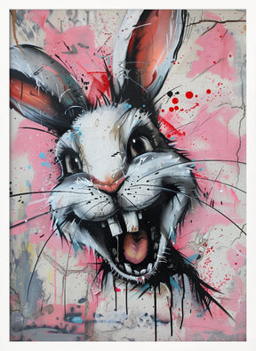 Creepy laughing bunny Poster