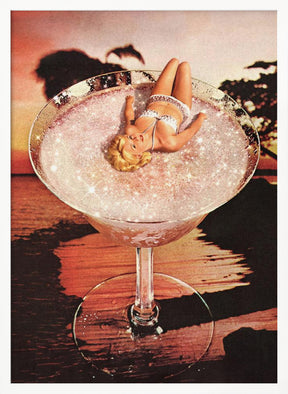 Glitter Pink Margarita Poster