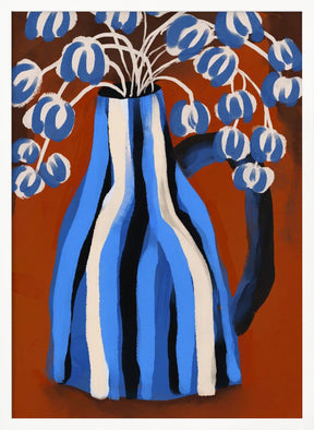 Striped Vase Poster