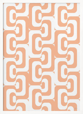 Retro Pattern Peach Fuzz Poster