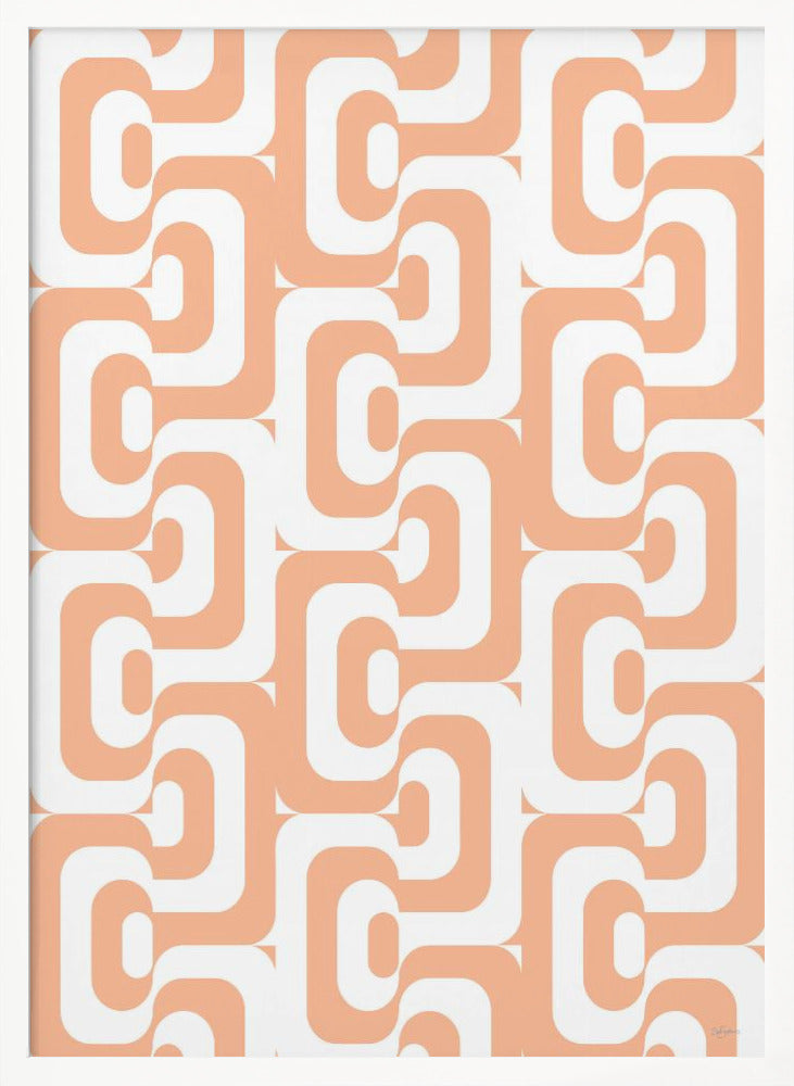 Retro Pattern Peach Fuzz Poster