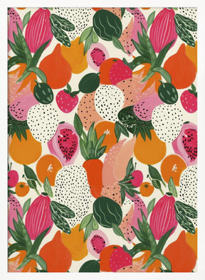 Fresh fruits pattern Poster