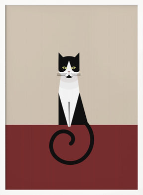 Coco as a geometric cat Poster