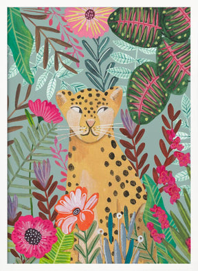 Leopard in the Jungle Poster