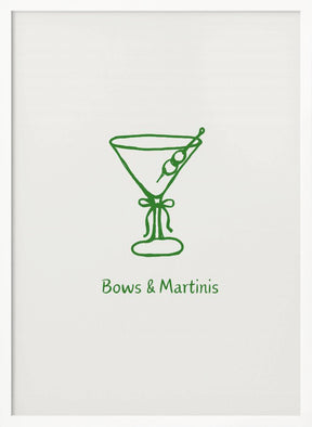 Green Bows and Martinis Poster