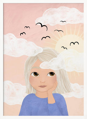 She´s got her head among the clouds Poster