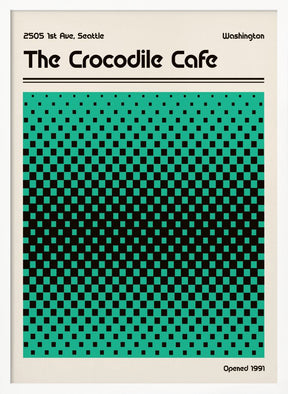 Crocodile Cafe Retro Poster Poster