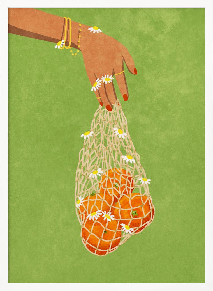 Fresh Oranges Poster