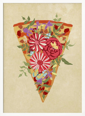 Slice of flower pizza Poster