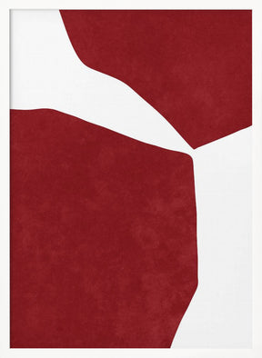 Abstract Red on white Poster