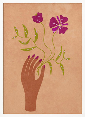 Flower in my hand Poster