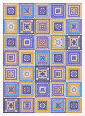 Colorful digital grandma squares IV Poster