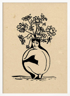 Woman in vase Poster