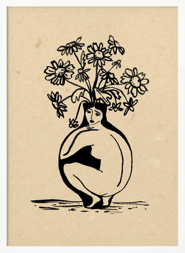 Woman in vase Poster