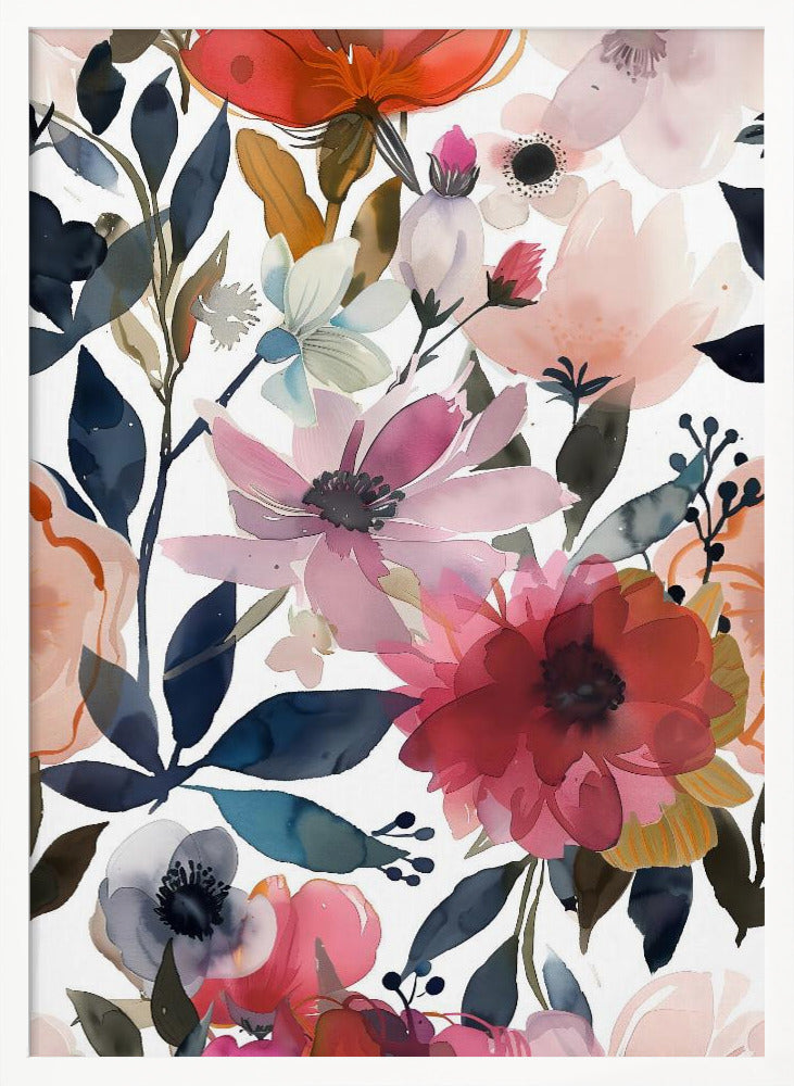 Watercolor Floral No. 5 Poster