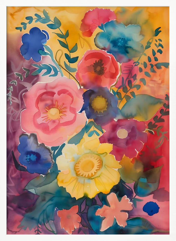 Watercolor Floral No. 6 Poster