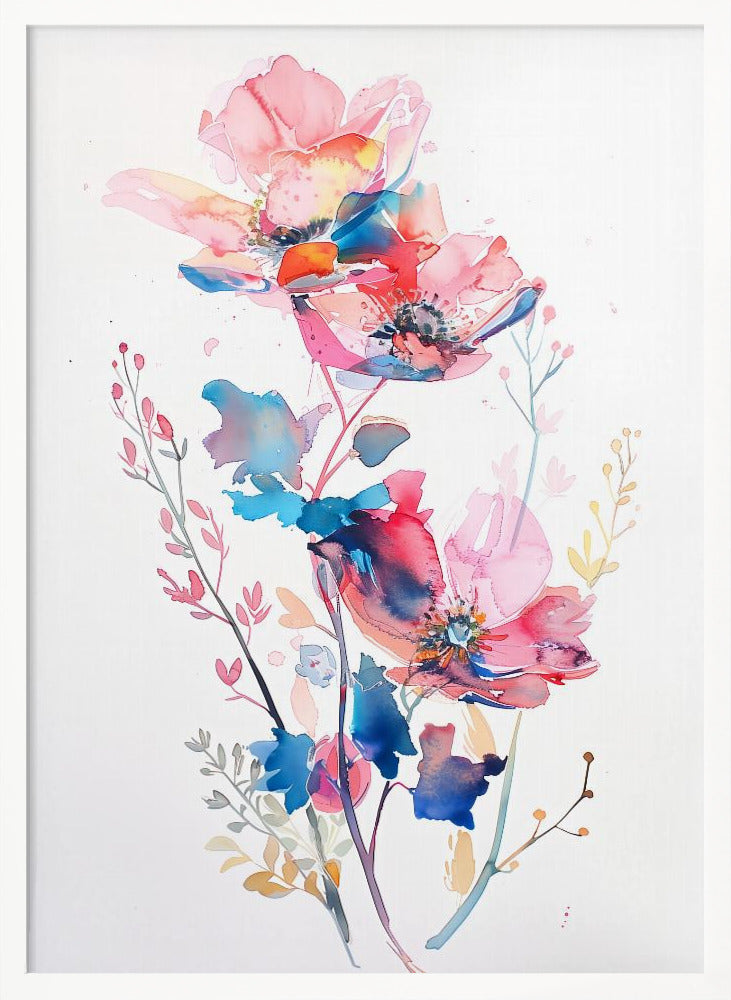 Watercolor Floral No. 8 Poster