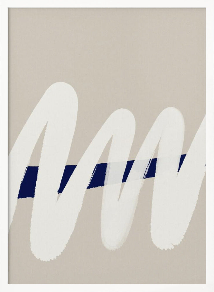 White wave no 6 Poster