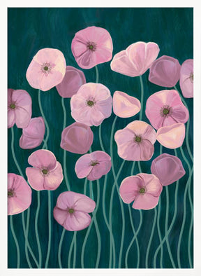 Pink poppies Poster