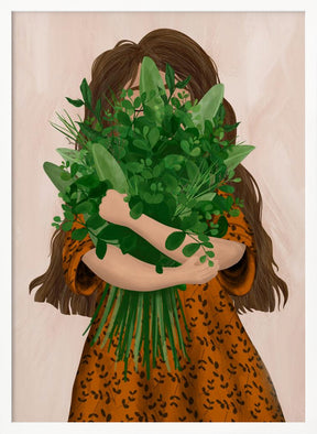 Girl with posy Poster