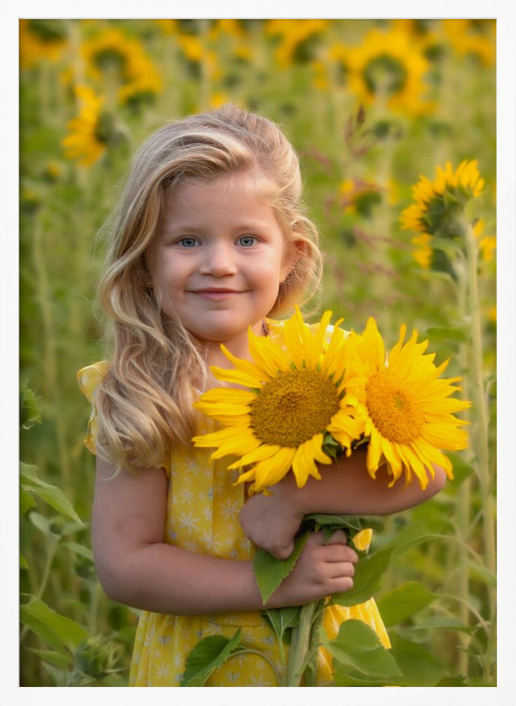 Sunflower girl Poster