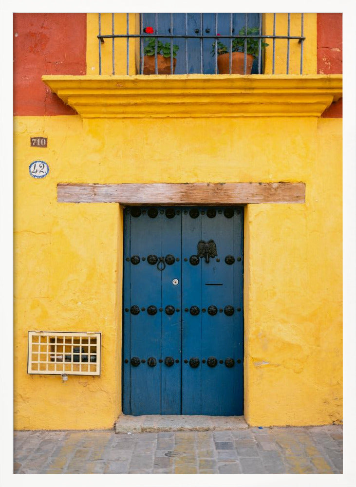 Blue and Yellow | Oaxaca Mexico Poster