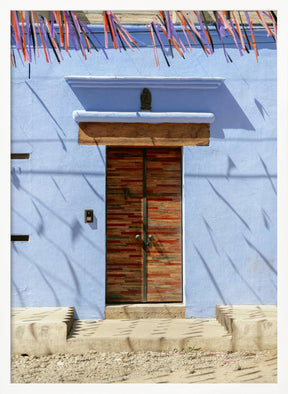 Oaxacan door - Colorful travel photography Mexico Poster