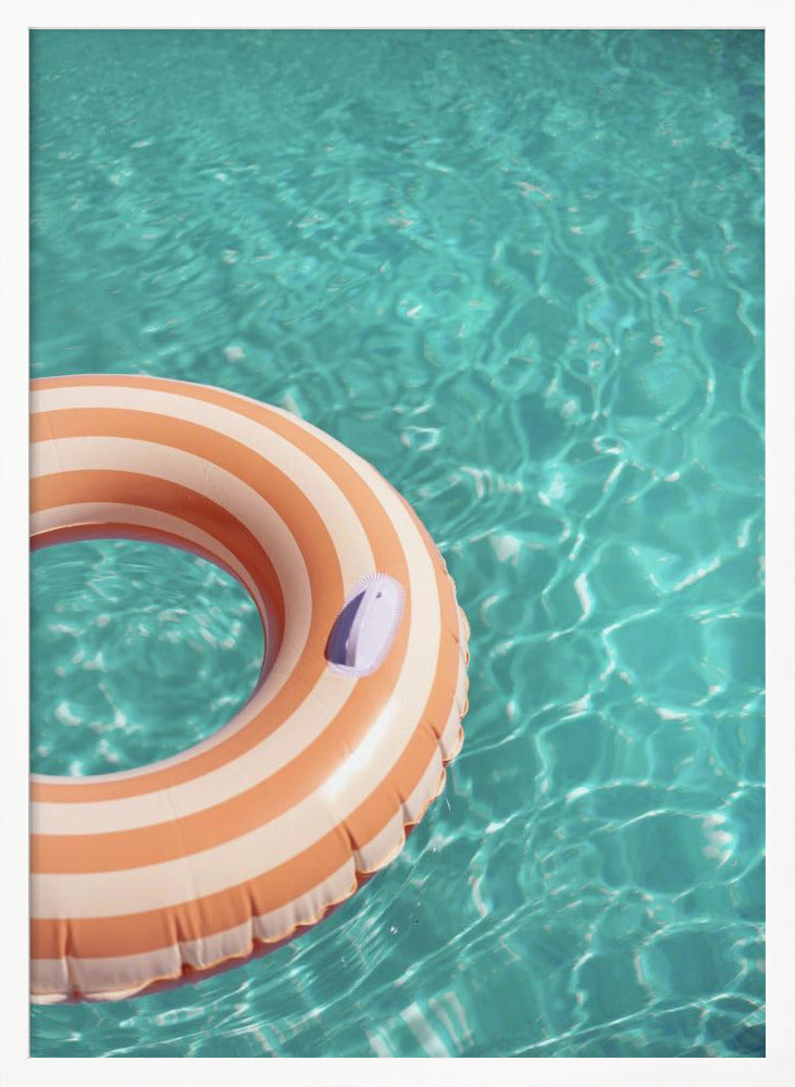 Peach Fuzz Swimming Pool Fun Poster