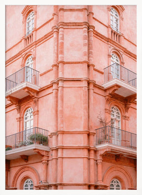 Pastel Pink Umbria | Italy travel photography Poster