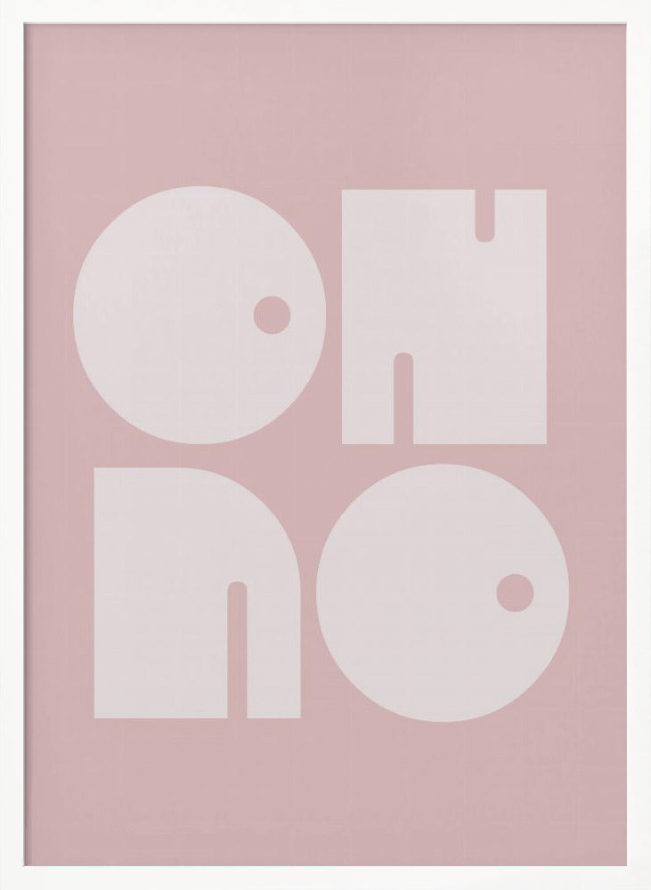 Oh No Pink Whiteratio 3x4 Print By Bohonewart Poster