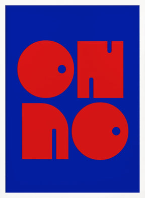 Oh No Dark Blue Recovered.psdratio 3x4 Print By Bohonewart Poster