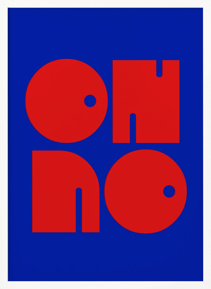 Oh No Dark Blue Recovered.psdratio 3x4 Print By Bohonewart Poster