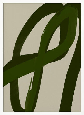 Green Strokes No 1 Poster