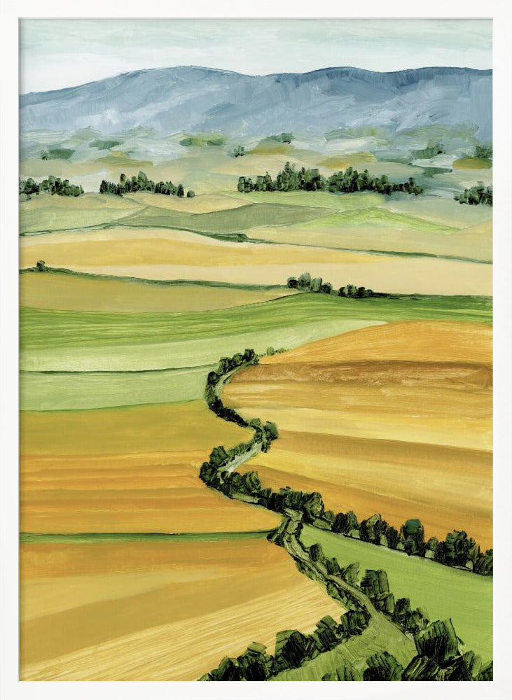 Queniva patchwork landscape Poster