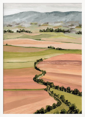 Queniva patchwork landscape Poster