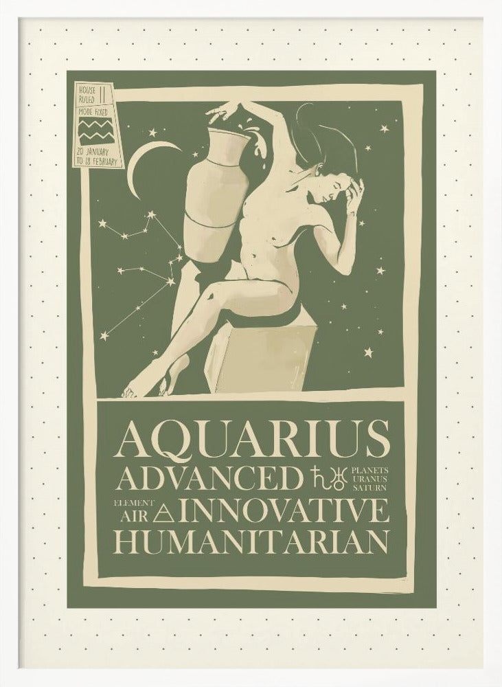 Aquarius Zodiac Poster Poster