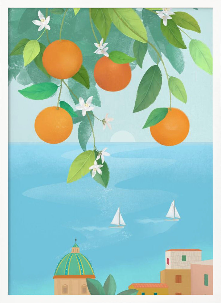 Amalfi Oranges Poster