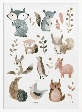 Cute Animals No 2 Poster