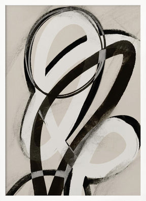 Black And White Strokes No 1 Poster